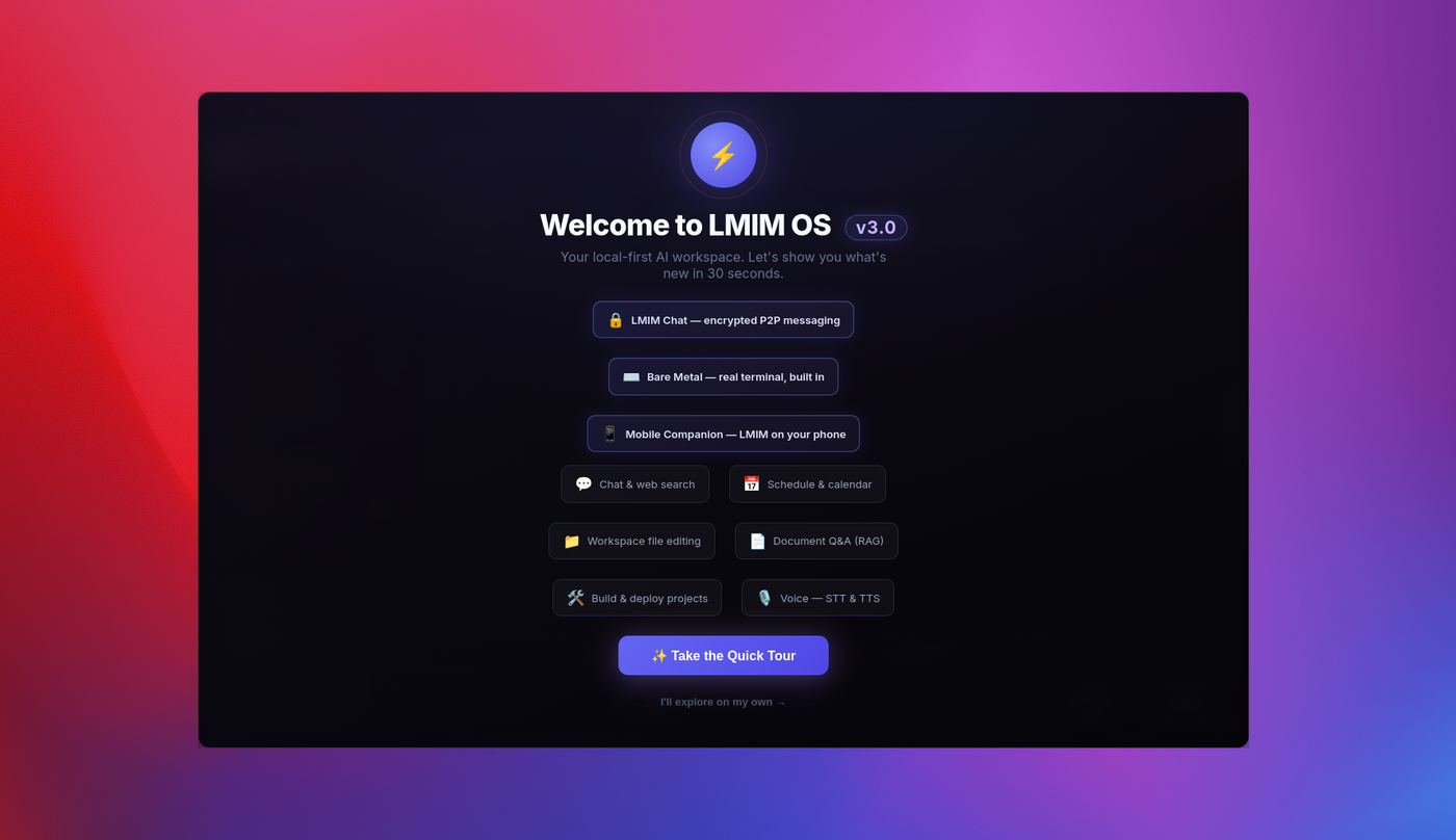 Mobile Companion — LMIM on your phone over your own LAN
